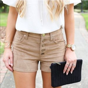 Express faux suede high waisted shorts